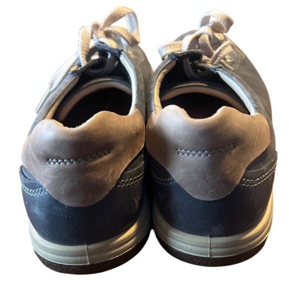 ECCO Womens Leather Casual Lace-Up Sneakers Blue Size 11 - Picture 3 of 6